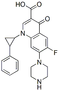 6-fluoro-7-(1-piperazinyl)-1-(2-phenyl-1-cyclopropyl)-1,4-dihydro-4-oxoquinoline-3-carboxylic acid