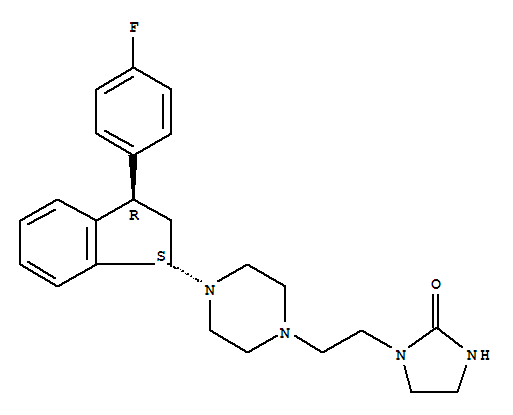 2-Imidazolidinone,1-[2-[4-[3-(4-fluorophenyl)-2,3-dihydro-1H-inden-1-yl]-1-piperazinyl]ethyl]-,(1S-trans)-