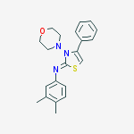 N-(3,4-dimethylphenyl)-3-morpholin-4-yl-4-phenyl-1,3-thiazol-2-imine