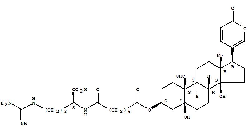 Bufa-20,22-dienolide,3-[[8-[[4-[(aminoiminomethyl)amino]-1-carboxybutyl]amino]-1,8-dioxooctyl]oxy]-5,14-dihydroxy-19-oxo-,[3b(S),5b]-