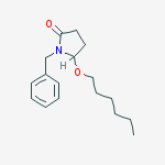 2-Pyrrolidinone, 5-(hexyloxy)-1-(phenylmethyl)-, (+-)-