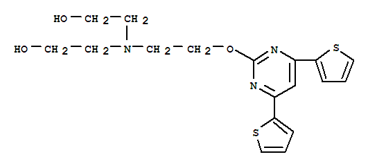 Ethanol, 2,2'-((2-((4,6-di-2-thienyl-2-pyrimidinyl)oxy)ethyl)imino)bis-
