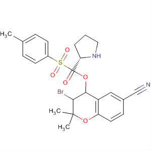 L-Proline, 1-[(4-methylphenyl)sulfonyl]-,3-bromo-6-cyano-3,4-dihydro-2,2-dimethyl-2H-1-benzopyran-4-yl ester