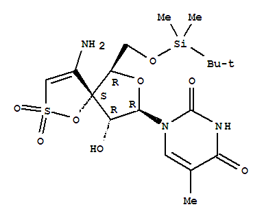 1-[(6R,8R,9R)-4-amino-6-({[tert-butyl(dimethyl)silyl]oxy}methyl)-9-hydroxy-2,2-dioxido-1,7-dioxa-2-thiaspiro[4.4]non-3-en-8-yl]-5-methylpyrimidine-2,4(1H,3H)-dione
