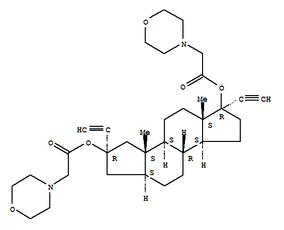 (1R,3aS)-1,7-diethynyl-8a,10a-dimethylhexadecahydrodicyclopenta[a,f]naphthalene-1,7-diyl bis(morpholin-4-ylacetate)