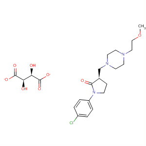 2-Pyrrolidinone,1-(4-chlorophenyl)-3-[[4-(2-methoxyethyl)-1-piperazinyl]methyl]-, (3R)-,(2R,3R)-2,3-dihydroxybutanedioate (1:1)