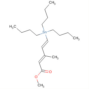 2,4-Pentadienoic acid, 3-methyl-5-(tributylstannyl)-, methyl ester,(2E,4E)-