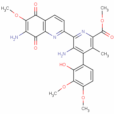 5-Amino-6-(5,8-dihydro-7-amino-6-methoxy-5,8-dioxoquinolin-2-yl)-4-(2-hydroxy-3,4-dimethoxyphenyl)-3-methylpyridine-2-carboxylic acid methyl ester