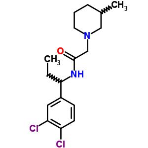 N-[1-(3,4-dichlorophenyl)propyl]-2-(3-methylpiperidin-1-yl)acetamide