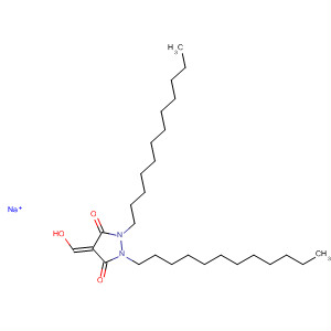 3,5-Pyrazolidinedione, 1,2-didodecyl-4-(hydroxymethylene)-, sodiumsalt
