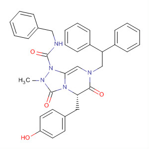 1,2,4-Triazolo[4,3-a]pyrazine-1(5H)-carboxamide,7-(2,2-diphenylethyl)hexahydro-5-[(4-hydroxyphenyl)methyl]-2-methyl-3,6-dioxo-N-(phenylmethyl)-, (5S)-