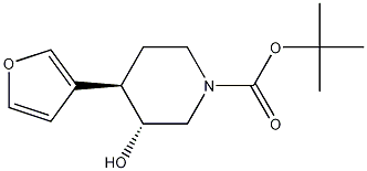 (+/-)-(3R,4R)-4-(Furan-3-yl)-3-hydroxypiperidine-1-carboxylic acid tert-butyl ester