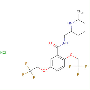 Benzamide,N-[(6-methyl-2-piperidinyl)methyl]-2,5-bis(2,2,2-trifluoroethoxy)-,monohydrochloride