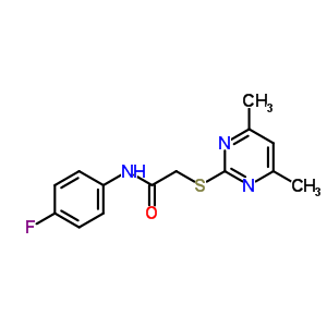 2-[(4,6-dimethylpyrimidin-2-yl)sulfanyl]-N-(4-fluorophenyl)acetamide