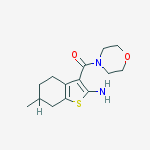 6-methyl-3-(morpholin-4-ylcarbonyl)-4,5,6,7-tetrahydro-1-benzothiophen-2-amine(SALTDATA: FREE)
