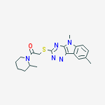 PIPERIDINE,1-[[(5,8-DIMETHYL-5H-1,2,4-TRIAZINO[5,6-B]INDOL-3-YL)THIO]ACETYL]-2-METHYL-
