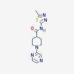 4-PIPERIDINECARBOXAMIDE,N-(5-METHYL-1,3,4-THIADIAZOL-2-YL)-1-PYRAZINYL-