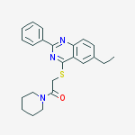 PIPERIDINE,1-[[(6-ETHYL-2-PHENYL-4-QUINAZOLINYL)THIO]ACETYL]-