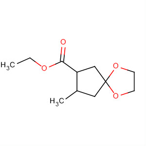 1,4-Dioxaspiro[4.4]nonane-7-carboxylic acid, 8-methyl-, ethyl ester, cis-