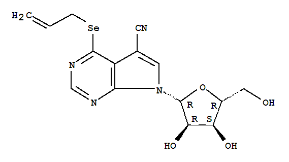 7-pentofuranosyl-4-(prop-2-en-1-ylselanyl)-7H-pyrrolo[2,3-d]pyrimidine-5-carbonitrile