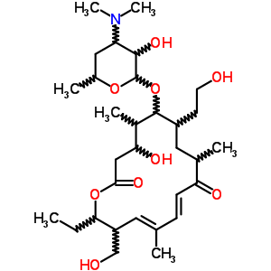 (11E,13E)-16-ethyl-4-hydroxy-7-(2-hydroxyethyl)-15-(hydroxymethyl)-5,9,13-trimethyl-2,10-dioxooxacyclohexadeca-11,13-dien-6-yl 3,4,6-trideoxy-3-(dimethylamino)hexopyranoside