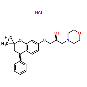 1-[(2,2-dimethyl-4-phenyl-3,4-dihydro-2H-chromen-7-yl)oxy]-3-morpholin-4-ylpropan-2-ol hydrochloride