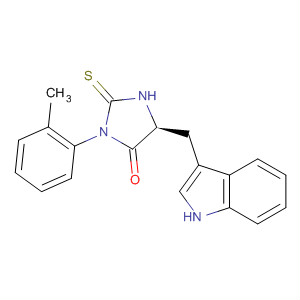 4-Imidazolidinone, 5-(1H-indol-3-ylmethyl)-3-(2-methylphenyl)-2-thioxo-,(S)-