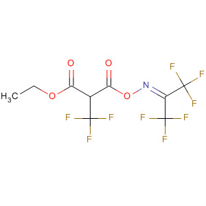 Propanoic acid,3,3,3-trifluoro-2-[[[[2,2,2-trifluoro-1-(trifluoromethyl)ethylidene]amino]oxy]carbonyl]-, ethyl ester
