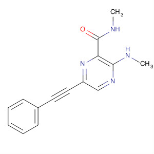 Pyrazinecarboxamide, N-methyl-3-(methylamino)-6-(phenylethynyl)-