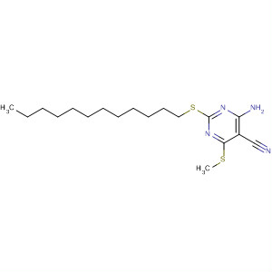 5-Pyrimidinecarbonitrile, 4-amino-2-(dodecylthio)-6-(methylthio)-