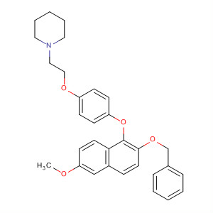 Piperidine,1-[2-[4-[[6-methoxy-2-(phenylmethoxy)-1-naphthalenyl]oxy]phenoxy]ethyl]-