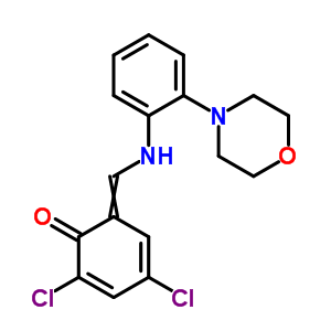 2,4-dichloro-6-{[(2-morpholin-4-ylphenyl)amino]methylidene}cyclohexa-2,4-dien-1-one