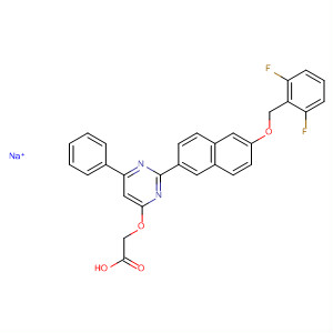 Acetic acid,[[2-[6-[(2,6-difluorophenyl)methoxy]-2-naphthalenyl]-6-phenyl-4-pyrimidinyl]oxy]-, sodium salt