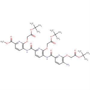 2-Pyridinecarboxylic acid,5-[[[5-[[[5-amino-6-[2-(1,1-dimethylethoxy)-2-oxoethoxy]-2-pyridinyl]carbonyl]amino]-6-[2-(1,1-dimethylethoxy)-2-oxoethoxy]-2-pyridinyl]carbonyl]amino]-6-[2-(1,1-dimethylethoxy)-2-oxoethoxy]-, methyl ester