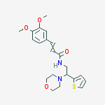 3-(3,4-dimethoxyphenyl)-N-(2-morpholin-4-yl-2-thiophen-2-ylethyl)prop-2-enamide