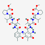 Methyl 1-[2-[[2-[[8-amino-9-[[3-hydroxy-1-[[1-(2-methoxycarbonylpyrrolidin-1-yl)-3-methyl-1-oxobutan-2-yl]amino]-1-oxobutan-2-yl]carbamoyl]-4,6-dimethyl-7-oxophenoxazine-1-carbonyl]amino]-3-hydroxybutanoyl]amino]-3-methylbutanoyl]pyrrolidine-2-carboxylate