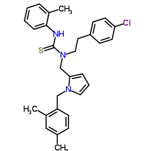 1-[2-(4-chlorophenyl)ethyl]-1-{[1-(2,4-dimethylbenzyl)-1H-pyrrol-2-yl]methyl}-3-(2-methylphenyl)thiourea
