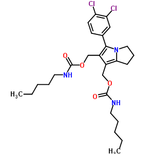 [5-(3,4-dichlorophenyl)-2,3-dihydro-1H-pyrrolizine-6,7-diyl]dimethanediyl bis(pentylcarbamate)