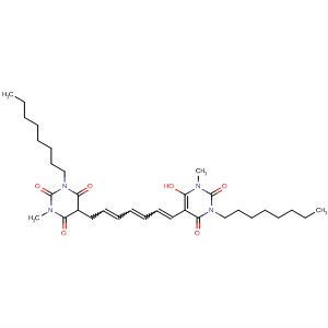 2,4,6(1H,3H,5H)-Pyrimidinetrione,1-methyl-3-octyl-5-[7-(1,2,3,4-tetrahydro-6-hydroxy-1-methyl-3-octyl-2,4-dioxo-5-pyrimidinyl)-2,4,6-heptatrienyl]-