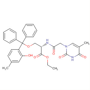 L-Serine,N-[(3,4-dihydro-5-methyl-2,4-dioxo-1(2H)-pyrimidinyl)acetyl]-O-[(4-methoxyphenyl)diphenylmethyl]-, ethyl ester