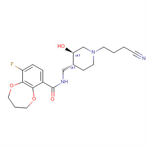 2H-1,5-Benzodioxepin-6-carboxamide,N-[[(3R,4R)-1-(3-cyanopropyl)-3-hydroxy-4-piperidinyl]methyl]-9-fluoro-3,4-dihydro-, rel-
