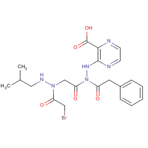 Pyrazinecarboxylic acid,2-[[2-(bromoacetyl)-1-(2-methylpropyl)hydrazino]acetyl]-1-(phenylmethyl)hydrazide
