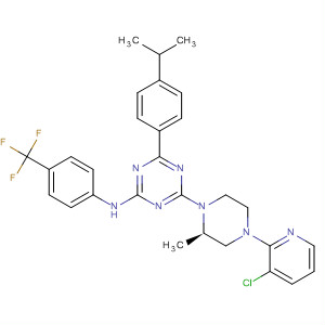 1,3,5-Triazin-2-amine,4-[(2R)-4-(3-chloro-2-pyridinyl)-2-methyl-1-piperazinyl]-6-[4-(1-methylethyl)phenyl]-N-[4-(trifluoromethyl)phenyl]-