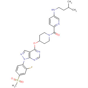 Piperidine,4-[[1-[2-fluoro-4-(methylsulfonyl)phenyl]-1H-pyrazolo[3,4-d]pyrimidin-4-yl]oxy]-1-[[5-[(3-methylbutyl)amino]-2-pyridinyl]carbonyl]-