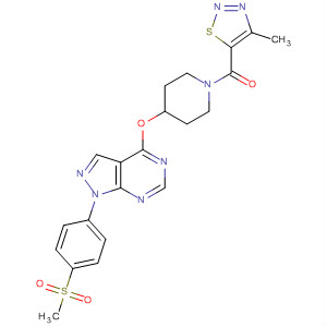 Piperidine,4-[[1-[4-(methylsulfonyl)phenyl]-1H-pyrazolo[3,4-d]pyrimidin-4-yl]oxy]-1-[(4-methyl-1,2,3-thiadiazol-5-yl)carbonyl]-