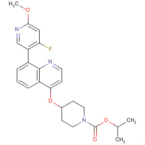 1-Piperidinecarboxylic acid,4-[[8-(4-fluoro-6-methoxy-3-pyridinyl)-4-quinolinyl]oxy]-, 1-methylethylester