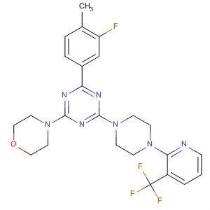 1,3,5-Triazine,2-(3-fluoro-4-methylphenyl)-4-(4-morpholinyl)-6-[4-[3-(trifluoromethyl)-2-pyridinyl]-1-piperazinyl]-