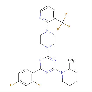 1,3,5-Triazine,2-(2,4-difluorophenyl)-4-(2-methyl-1-piperidinyl)-6-[4-[3-(trifluoromethyl)-2-pyridinyl]-1-piperazinyl]-