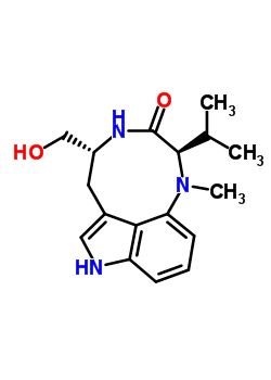(2R,5R)-5-(hydroxymethyl)-1-methyl-2-(propan-2-yl)-1,2,4,5,6,8-hexahydro-3H-[1,4]diazonino[7,6,5-cd]indol-3-one