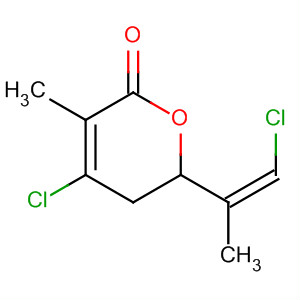 2H-Pyran-2-one,4-chloro-6-(2-chloro-1-methylethenyl)-5,6-dihydro-3-methyl-, (Z)-
